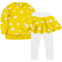 Children's fake two long-sleeved sweater dresses for girls