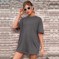 Women's Round-neck Solid-color Short-sleeve Top