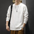 Men's Round Neck Thickened Inner Bottoming Shirt Solid Color Loose-fitting Versatile Top