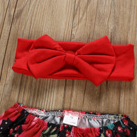 Long-sleeved rose print halter