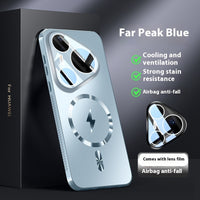 Simple Solid Color Magnetic Belt Lens Protector Phone Case