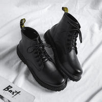 Martin  Men's High-top Black Leather Boots