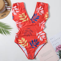 Ladies Conservative Belly Cover Swimsuit Women's One Piece