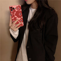 Compatible with Apple, Retro red flower phone case for iPhone12ProMax/8plus