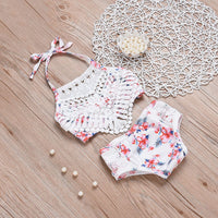 Printed camisole two-piece suit
