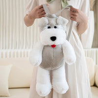 Creative Lovely Soft Cute Schnauzer Plush Backpack