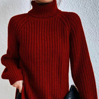 Comfortable Womens Top With A High Fold-over Collar