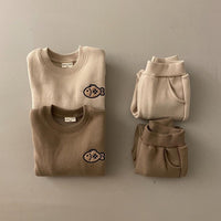 Infant Children's Thickened Pullover Sweater Pants Set