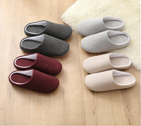Men's Cotton Black Autumn Season Home Furnishing East Indoor Household Warm Slippers Soft Bottom Good Anti-skid Slippers