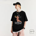 Cotton Angel Printed T-shirt Fashion Brand Short Sleeve Pullover Men's Top
