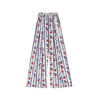 Summer Thin Chiffon High Waist Drapey Straight Leg Long Pants