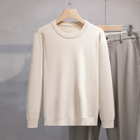 Mens Loose-fit Oversized Crew-neck Knit Sweater