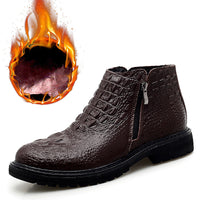 Korean Side Zipper Men's Leather Boots