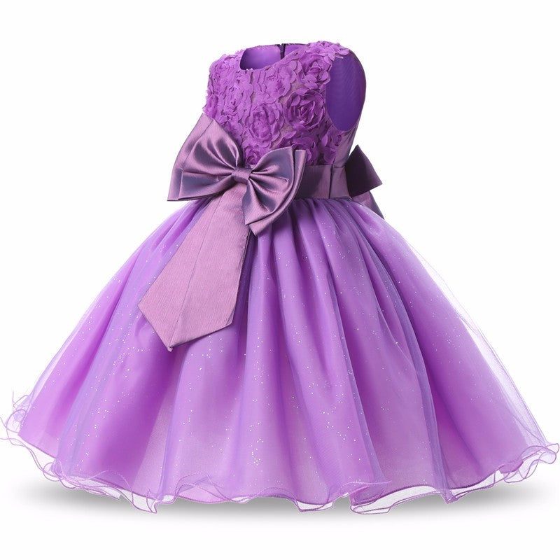 Princess Flower Girl Dress Summer Tutu Wedding Birthday Party Dresses