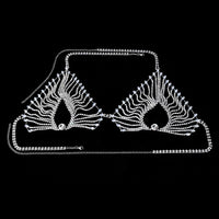Ladies Exaggerated Luxury Rhinestone Body Chain Multilayer