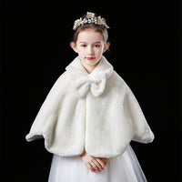 Children's Cloak Double Layer Thick Fur Shawl