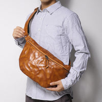 Retro Men's Bag Skull Skin Outdoor Cycling Crossbody Bag