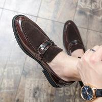 Pointed Casual Leather Shoes Men's Shoes