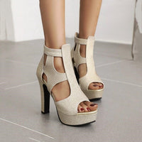 Super High Heel Sandals Extra Large Size Women's Shoes