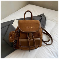 Preppy-style Commuter Backpack Fashionable And Vintage Travel Bag