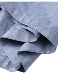 Blue Jacquard Casual French-Style Resort Wide-Leg Pants For Women