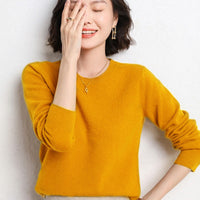 Spring And Autumn New Women's Knitwear Pullover Round Neck Bottoming Shirt