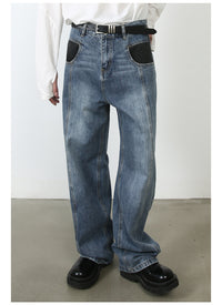 Vintage Jeans Men's Special-interest Design Pants