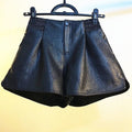 Women's Loose-fit High-waisted Leather Pants
