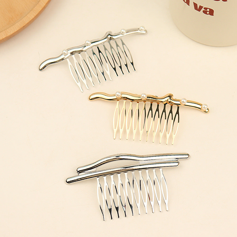 European And American Fashion Glossy Pine Branches With Comb Shaped Electroplating