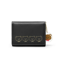 Small Three Fold Purse Short Women's Folding Small Purse Card Bag