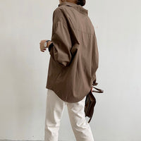 Early Autumn New Temperament Wild Button Loose Slimming Shirt