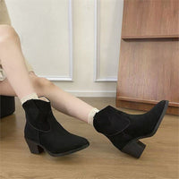 Womens Fashionable Retro Bootie With A Sock-Like Cuff
