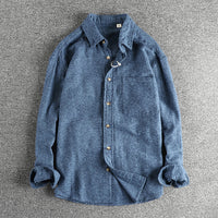 Long Sleeve Shirt Men's High-grade Youth Pocket Shirt