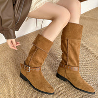 Western Denim British Style Knight Boots Leisure