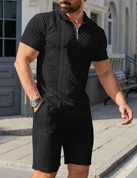 Fashion Personality Men's Shorts Casual Two-piece Suit