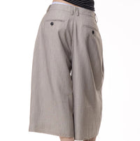 American Retro Design Cropped Straight-leg Casual Pants