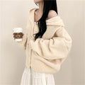 Korean Style Sweater Coat Single Row Button Knitted Cardigan