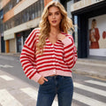 Women's Color-block Striped Sweater