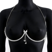 Diamond Tassel Chest Necklace Accessories Body Chains