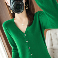 Spring And Summer New V-neck Cardigan Loose Plus Size Women's Clothing