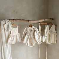 Baby Spring And Autumn Embroidery Cute Suspenders Small Skirt Romper One-piece Onesie