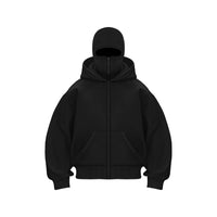 Fleece-lined Double Hood Unique Design Hooded Sweater