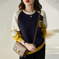 New Relaxed-fit Versatile Cotton Crewneck Hoodie