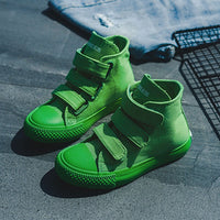 Children's Shoes Spring Korean Style High Top Candy Color Trend Children's Canvas Shoes Casual Shoes