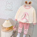 Baby Girl Cute Ears Sweater Cartoon Long Sleeve Leggings Suit