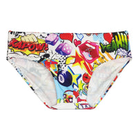 Cartoon Doodle Fashion Men's Swimming Briefs
