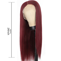 Women's Lace Front Long Straight Wig Head Cover
