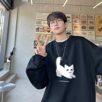 Men's Retro Loose Casual Round Neck Sweater