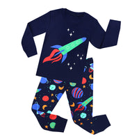 Christmas Deer Children's Suit Children's Pajamas Boys And Girls Long Sleeve Cotton Printed Homewear