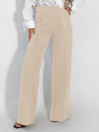 Womens Straight-Leg Casual Draping Slimming Trousers For Commuting